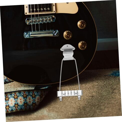 VANZACK Professional String Guitar Tailpiece Silver Durable Construction for Enhanced Performance for Guitars No Mounting Screws Included in Saudi Arabia