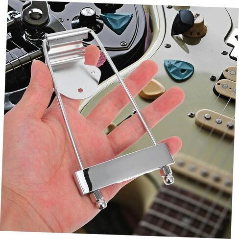 VANZACK Professional String Guitar Tailpiece Silver Durable Construction for Enhanced Performance for Guitars No Mounting Screws Included in Saudi Arabia