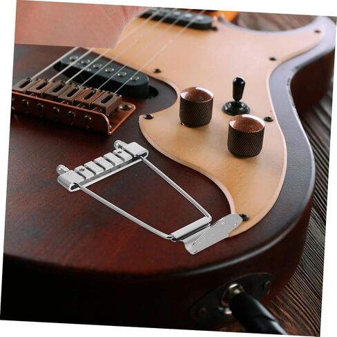VANZACK Professional String Guitar Tailpiece Silver Durable Construction for Enhanced Performance for Guitars No Mounting Screws Included in Saudi Arabia