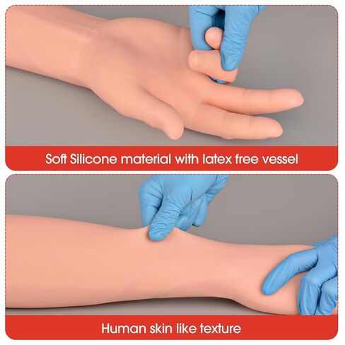 SimCoach Phlebotomy Practice Kit for Injection Training, IV Practice Kit with Phlebotomy Arm, Venipuncture and Blood Draw Practice Kit for Medical Education, Nursing School Essentials in Saudi Arabia