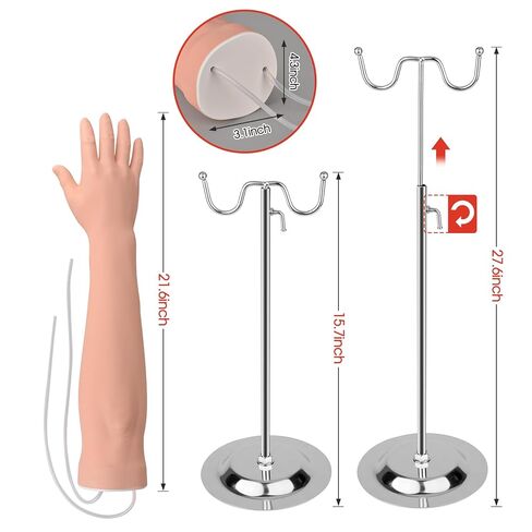 SimCoach Phlebotomy Practice Kit for Injection Training, IV Practice Kit with Phlebotomy Arm, Venipuncture and Blood Draw Practice Kit for Medical Education, Nursing School Essentials in Saudi Arabia
