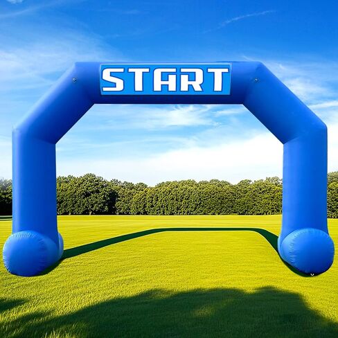 OZIS 20Ft Start Finish Line Inflatable Arch with Built-in Blower, Hexagon Inflatable Archway for Outdoor Impactful Race Advertising Commerce School Sport (Blue) in Saudi Arabia