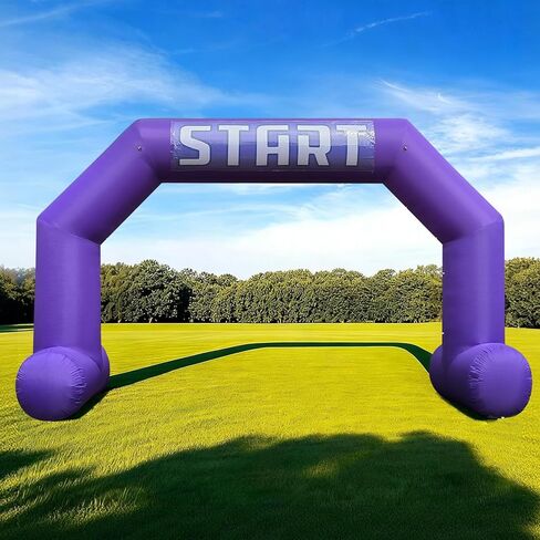 OZIS 20Ft Start Finish Line Inflatable Arch with Built-in Blower, Hexagon Inflatable Archway for Outdoor Impactful Race Advertising Commerce School Sport (Blue) in Saudi Arabia