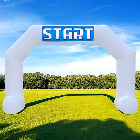 OZIS 20Ft Start Finish Line Inflatable Arch with Built-in Blower, Hexagon Inflatable Archway for Outdoor Impactful Race Advertising Commerce School Sport (Blue) in Saudi Arabia