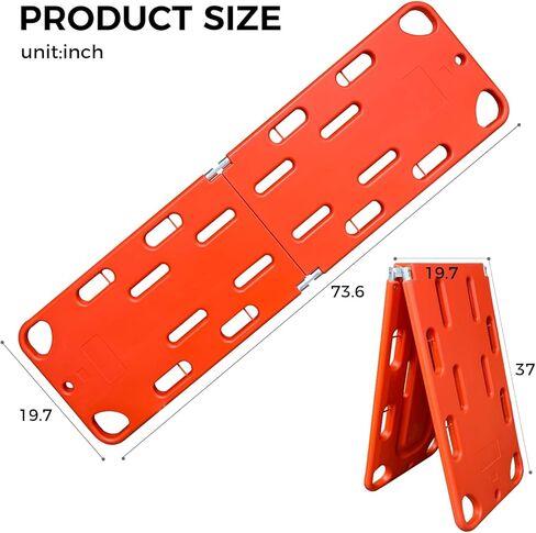 Water Floating Stretcher PE 2-Fold, Emergency Rescue Spine Board with Seat Belt, First Responder Life Board, Heavy Duty 353lbs Capacity, Ideal for Water Rescue & Emergency Response, Rc-e8 in Saudi Arabia