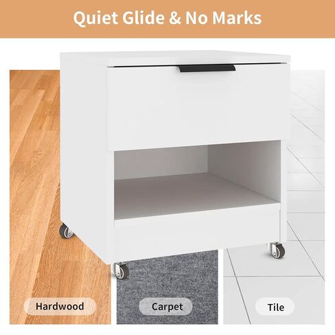 1" Small Swivel Plate Casters, Low Profile TPR Silent Furniture Wheels, Mounting for Wooden Side Table, Shelving Unit, Plant Stand, 4 Pcs in Saudi Arabia
