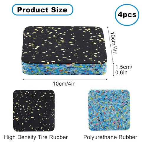 6 Pack Anti Vibration Pads for Washing Machine 4"x4", High Density Rubber Shock Absorbing Washer Pads, Sound Absorbing Mats for Air Conditioner, Compressors, Washing Machine, Dryer in Saudi Arabia