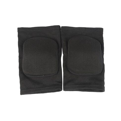 PartyKindom 2Pcs Thickened Exercise Sponge Knee Pads for Fitness Training Breathable Safety Support for Basketball Football Volleyball Running and Weightlifting Black in Saudi Arabia