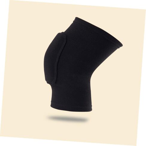 PartyKindom 2Pcs Thickened Exercise Sponge Knee Pads for Fitness Training Breathable Safety Support for Basketball Football Volleyball Running and Weightlifting Black in Saudi Arabia