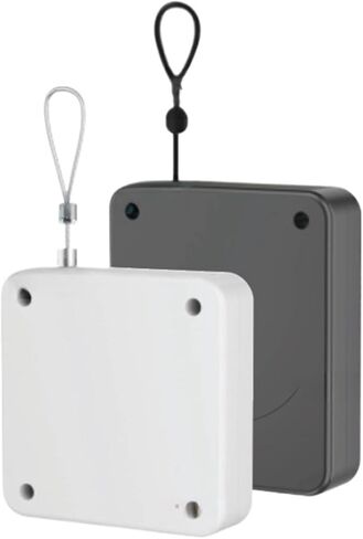 Sensor Door Closer Punch-Free Adjustable Wire Rope Automatically Close Auto Bracket Surface Stopper(Black 1000G Pull) in Saudi Arabia