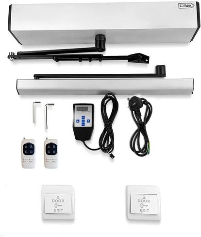 باب متأرجح كهربائي أوتوماتيكي أقرب، مشغل باب تجاري تلقائي مزود بمحرك كهربائي يفتح ويغلق مع زر خروج 2 قطعة in Kuwait