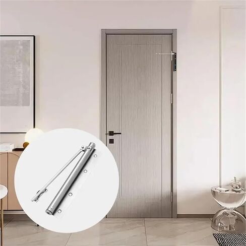 180 Degree Door Closer Stainless Steel Adjustable Quiet Convert Hinged Interior Exterior(DVPEN01-SL) in Saudi Arabia