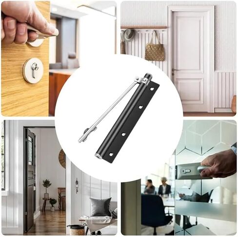 180 Degree Door Closer Stainless Steel Adjustable Quiet Convert Hinged Interior Exterior(DVPEN01-SL) in Saudi Arabia