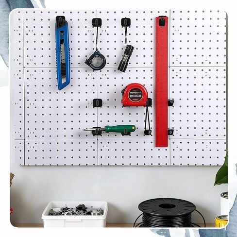 Geelin 200 Pack 2 Inch Plastic Pegboard Hooks Peg Board Shelving Hooks Pegboard Locking Hook for Peg Boards Craft Storage Garage Kitchen Wall Display Organizer Tools, Black in Saudi Arabia