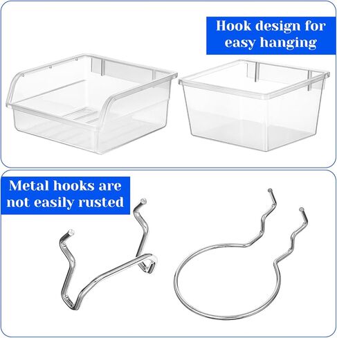 20 Pcs Pegboard Bins and Cups Set with Hooks and Loops, Clear Organizer Accessories for Garage Storage, Workshop, Workbench and Office Tool Organization in Saudi Arabia