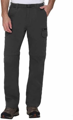 سراويل BC Clothing Cargo للرجال - سراويل تكتيكية - سراويل المشي لمسافات طويلة قابلة للتحويل في الهواء الطلق للرجال (رمادي، Sx32) in Kuwait