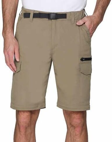 سراويل BC Clothing Cargo للرجال - سراويل تكتيكية - سراويل المشي لمسافات طويلة قابلة للتحويل في الهواء الطلق للرجال (أسمر، XLx30) in Kuwait