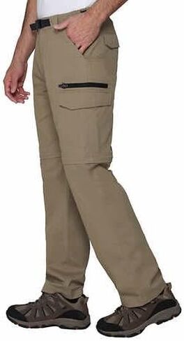 سراويل BC Clothing Cargo للرجال - سراويل تكتيكية - سراويل المشي لمسافات طويلة قابلة للتحويل في الهواء الطلق للرجال (أسمر، XLx30) in Kuwait