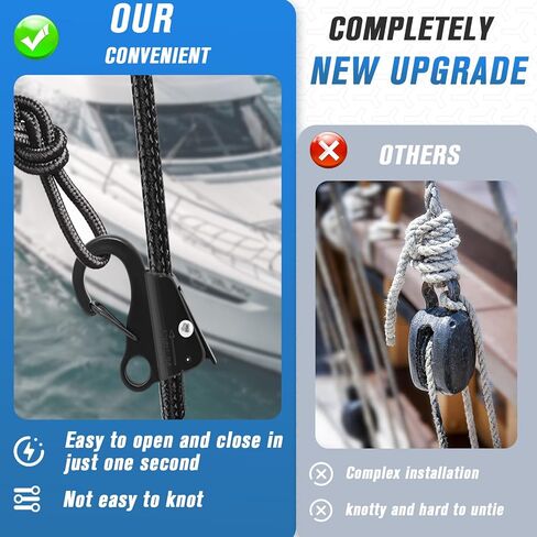 Boat Fender Clips, Boat Fender Quick Release Clip Stainless Steel Boat Bumper Clips Clamp on 3/8" - 5/8" Rope for Fastening Fender Lines in Saudi Arabia