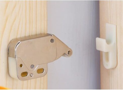 قفل مزلاج خزائن صغيرة قفل مزلاج اللمس التلقائي الربيع الصيد لباب خزانة الأثاث أقفال الأمن ABS أقحم in Kuwait