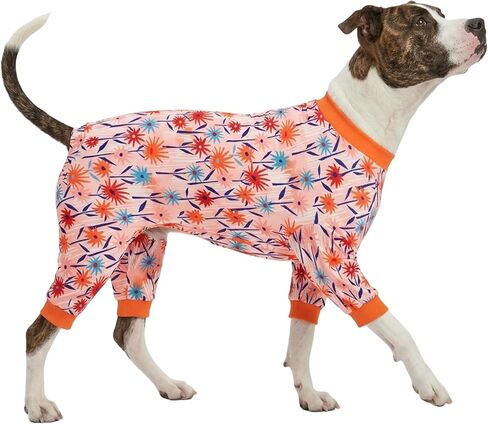 Lovinpet Dog Pajamas bodysuit للكلاب العملاقة -Dog Onesie مع قميص الحماية من الأشعة فوق البنفسجية والقلق ، وملابس الكلب Pitbull ، وبيجامات الحيوانات الأليفة للكلاب ، والقطن القفز الضفادع ، in Saudi Arabia