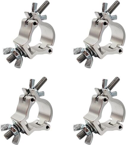 1-1/2 "المرحلة ضوء المشبك الألومنيوم الإضاءة المشابك ل 1-1/2-1-5/8" المرحلة تروس الإضاءة OD 4 حزمة الفضة in Kuwait