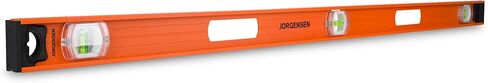 Jorgensen 48 Inch Level – I-Beam leveler tool with 3 Vials, 90°/180° Spirit Level Tool, Long Levels with Aluminum Frame, Shockproof Rubber End Caps, V-Groove for Construction, Carpentry, Pipe Work in Kuwait
