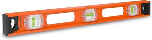 Jorgensen 48 Inch Level – I-Beam leveler tool with 3 Vials, 90°/180° Spirit Level Tool, Long Levels with Aluminum Frame, Shockproof Rubber End Caps, V-Groove for Construction, Carpentry, Pipe Work in Saudi Arabia