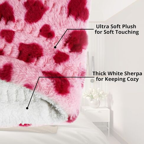 وسادة تدفئة ZXU Sherpa لتخفيف آلام الظهر والتشنجات، وسادة تدفئة لطيفة للغاية، 12 إعدادًا للحرارة، 8 إعدادات مؤقت، وسادة ساخنة ساخنة للوظيفة، نمط قلب وردي، 12 × 24 بوصة in Kuwait