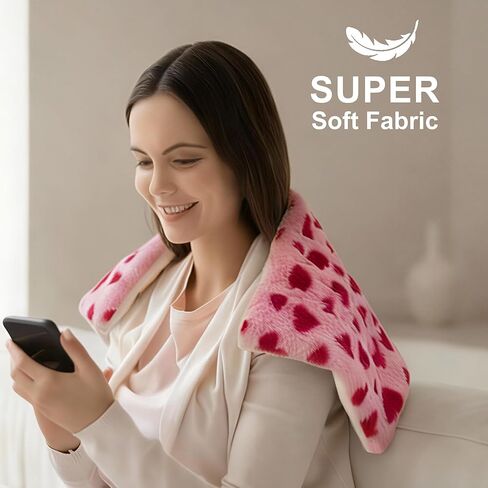 وسادة تدفئة ZXU Sherpa لتخفيف آلام الظهر والتشنجات، وسادة تدفئة لطيفة للغاية، 12 إعدادًا للحرارة، 8 إعدادات مؤقت، وسادة ساخنة ساخنة للوظيفة، نمط قلب وردي، 12 × 24 بوصة in Kuwait