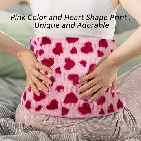 وسادة تدفئة ZXU Sherpa لتخفيف آلام الظهر والتشنجات، وسادة تدفئة لطيفة للغاية، 12 إعدادًا للحرارة، 8 إعدادات مؤقت، وسادة ساخنة ساخنة للوظيفة، نمط قلب وردي، 12 × 24 بوصة in Kuwait