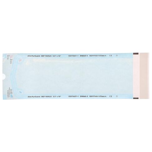 أكياس تعقيم ذاتية الغلق من ورق PurGuard/فيلم أزرق من Aira 100523، 3.50 بوصة × 10 بوصة 200/Bx in Kuwait