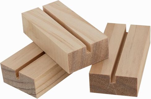 KEILEOHO 30 PCS Table Number Stands Wood, Table Card Holder Stand Wood, Wooden Tables Number Holder, Wooden Place Card Holders for Wedding Party Decoration, 2.75 x 1.38 x 0.71 Inch in Saudi Arabia