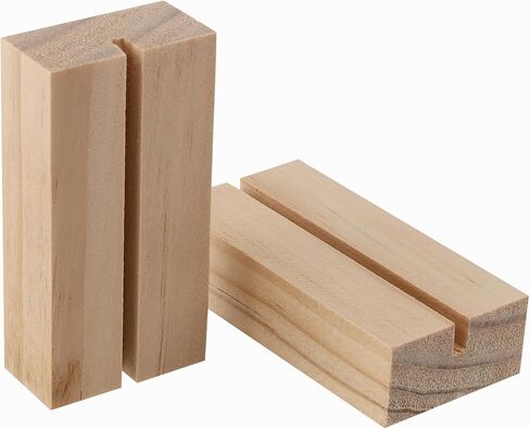 KEILEOHO 30 PCS Table Number Stands Wood, Table Card Holder Stand Wood, Wooden Tables Number Holder, Wooden Place Card Holders for Wedding Party Decoration, 2.75 x 1.38 x 0.71 Inch in Saudi Arabia
