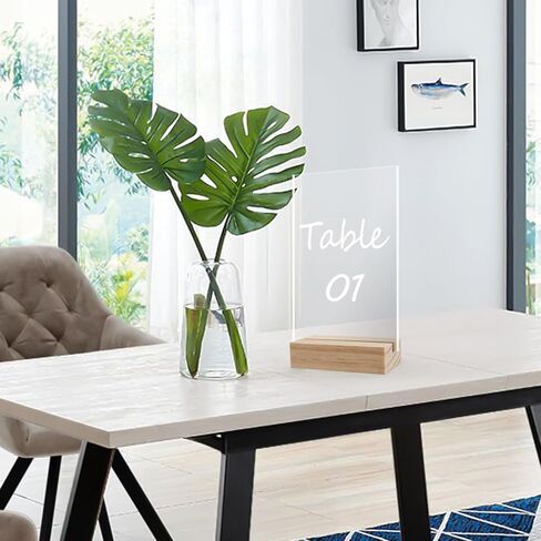 KEILEOHO 30 PCS Table Number Stands Wood, Table Card Holder Stand Wood, Wooden Tables Number Holder, Wooden Place Card Holders for Wedding Party Decoration, 2.75 x 1.38 x 0.71 Inch in Saudi Arabia