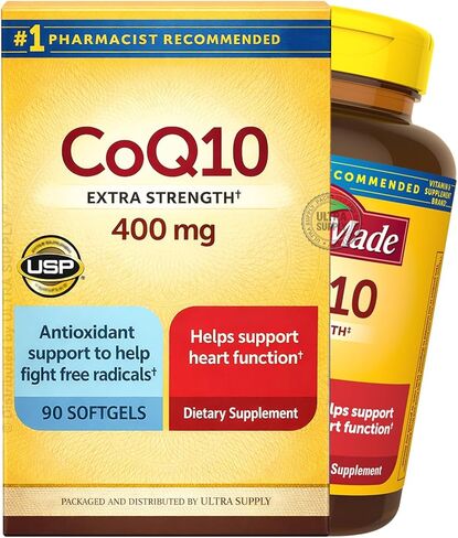 Nature_Mades CoQ10 400 mg, (90 Count. - Value Pack) Softgels | Extra Strength, Antioxidant Support, Energy Metabolism in Saudi Arabia