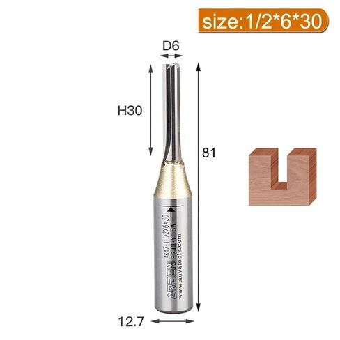 Arden TCT 3 المزامير مستقيمة متعددة الوظائف قطع راوتر بت حفر وتشذيب نقش خشب MDF قاطع طحن للأعمال الخشبية (12.7x6x30) in Saudi Arabia
