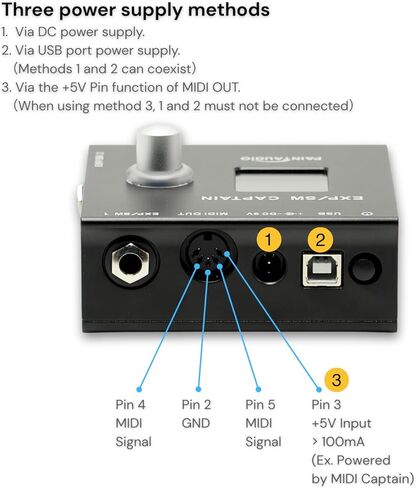 PAINTAUDIO EXP/SW CAPTAIN Multi-Function Expression Pedal & Footswitch to MIDI Controller Box in Kuwait