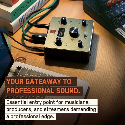 واجهة صوت Antelope Audio Zenith 2 USB-C للجيتار والغناء والبث والبث الصوتي، تتميز بمكبرات صوت من درجة الاستوديو وإعدادات مسبقة وتأثيرات | تسجيل سهل للمبتدئين in Kuwait