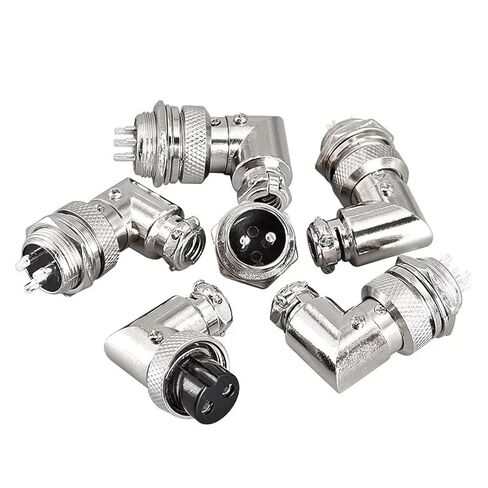 GX16 M16-2 3 4 5 6 7 8 9 10 دبوس 90 درجة الزاوية اليمنى 16 مللي متر موصل الكوع أنثى ذكر الهيكل جبل المقبس (GX16-7Pin ، 10 مجموعة) in Saudi Arabia