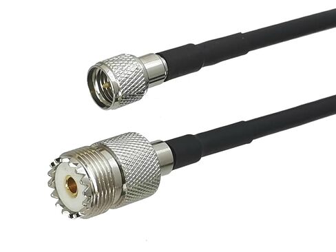 1 قطعة RG58 Mini UHF ذكر المقابس إلى SO239 أنثى وصلة مرفاع محوري الطائر ضفيرة كابل (4 متر) in Saudi Arabia