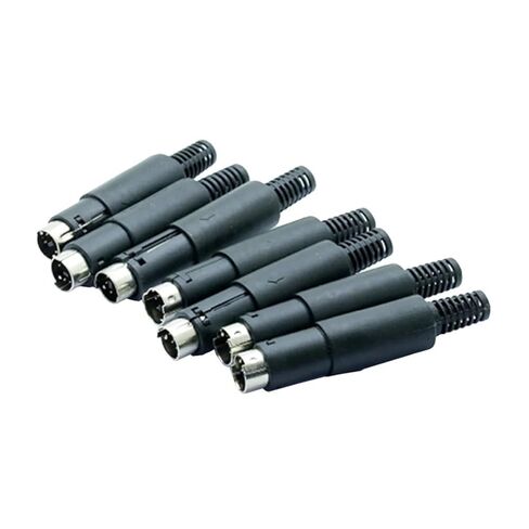 10Pcs/lot Mini DIN Connector 3/4/5/6/7/8/9Pins Din Male Plugs with Plastic Handle Adapter Soldering Cables DIY(Female Insert,6p) in Saudi Arabia