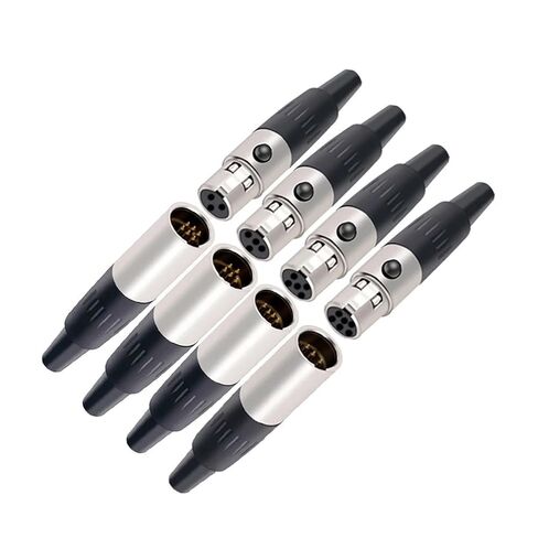 10Pcs/lot Mini XLR 3/4/5/6Pins Male + Female Plugs Audio Microphone Connector(5xF 5xM 3Pin) in Saudi Arabia
