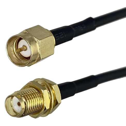RG174 SMA Male Plugs to Female Jack Nut Bulkhead Connector Coaxial Jumper Pigtail Cable 1Pcs(6FT (2M)) in Saudi Arabia