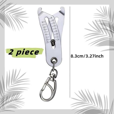 Bolt Size Finder Keychain, Nut and Bolt Thread Checker Keychain, Portable Precise Bolt Head Size Finder, Verification Tool for Fast Precise Measurement Ideal for Professionals and DIY Enthusiasts. (2) in Saudi Arabia
