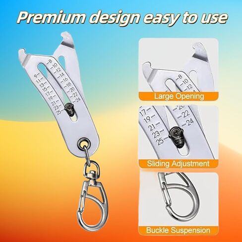 Bolt Size Finder Keychain, Nut and Bolt Thread Checker Keychain, Portable Precise Bolt Head Size Finder, Verification Tool for Fast Precise Measurement Ideal for Professionals and DIY Enthusiasts. (2) in Saudi Arabia