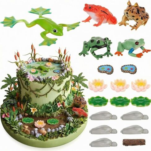 19PCS كعكة الزواحف أعلى القبعات Safari حيوانات كعكة الديكورات السحلية الاصطناعية طراز الأفعى ورقة الحجر شجرة الجذع مجموعة الزواحف زخرفة لعيد الميلاد استحمام الطفل لوازم حفلة الطرف in Kuwait