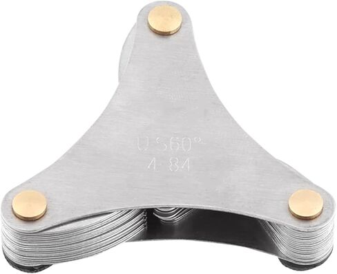 Stainless Steel Thread Plug Gage 51Pcs - 60° Screw Pitch Measuring Tool Units, Thread Measuring Gage & Whitworth Screw Pitch in Saudi Arabia
