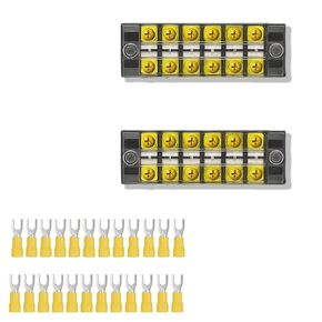 كتلة طرفية 2 ملفوفة 6 دوائر 30 أمبير 450 فولت محطات برغي مزدوجة الصف وموصلات 24 قطعة in Kuwait