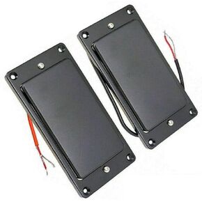 MX0310D 2 قطعة جيتار مختوم هامبوكر التقاطات مزدوجة لفائف الجسر والرقبة مجموعة لاستبدال أجزاء الجيتار الكهربائي LP، مجموعة التقاط هامبوكر صغيرة، بيك اب، أسود in Kuwait